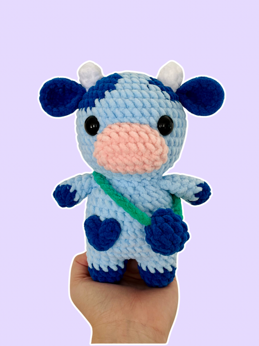 Crochet Blueberry Cow