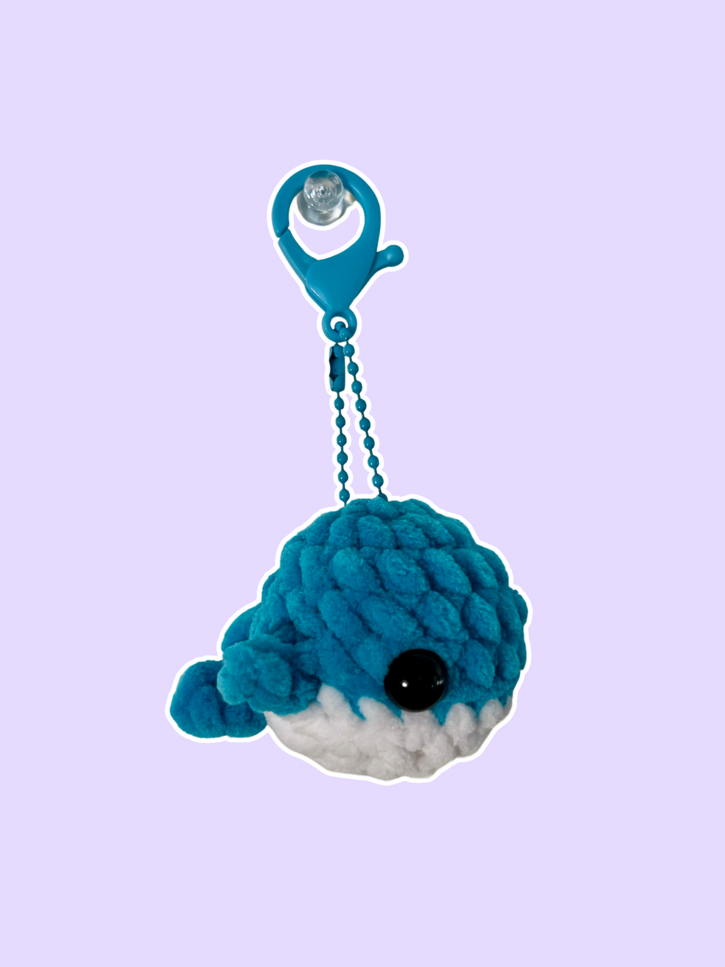 Crochet Whale Keychain